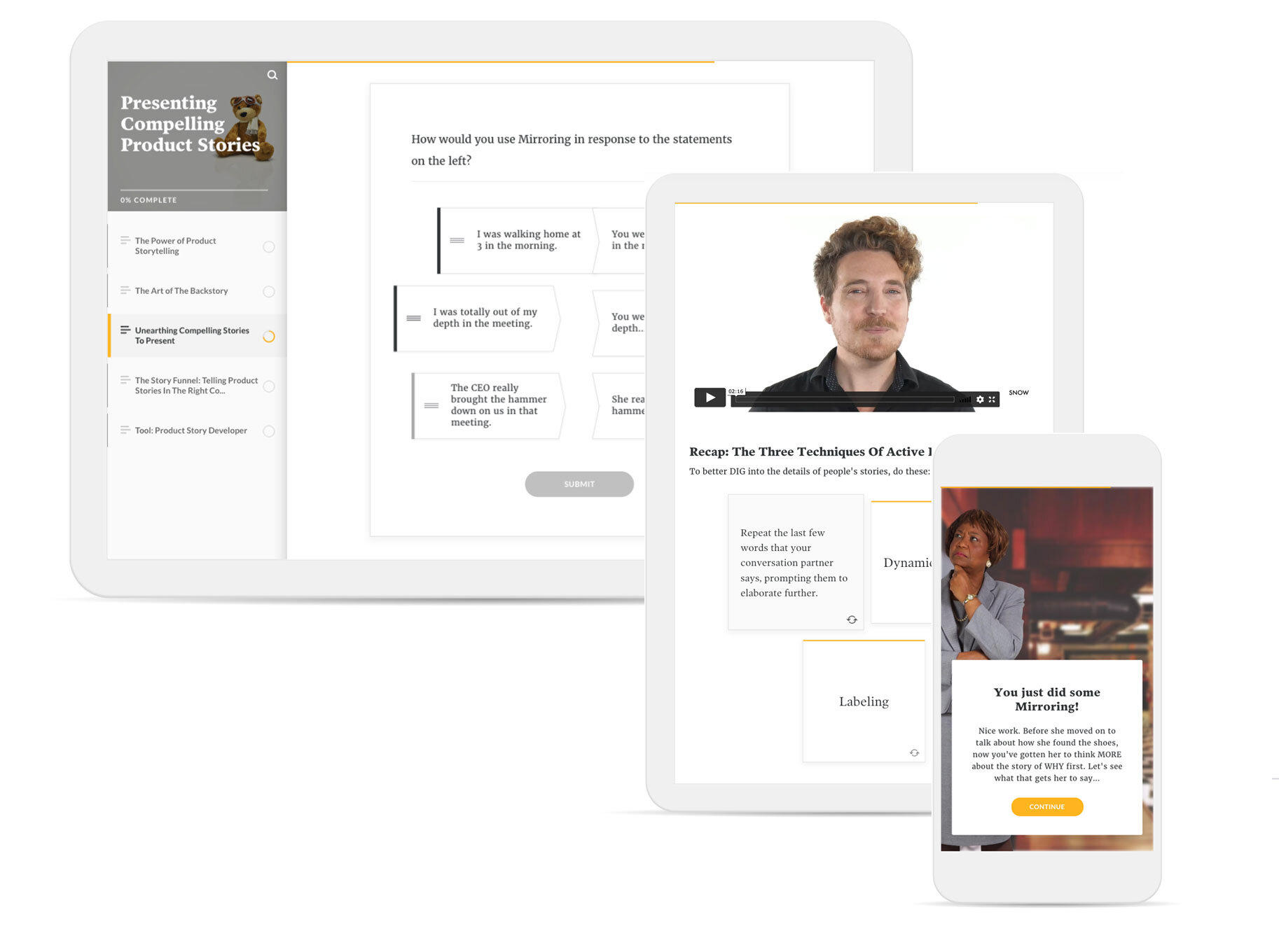 Modern online learning experience