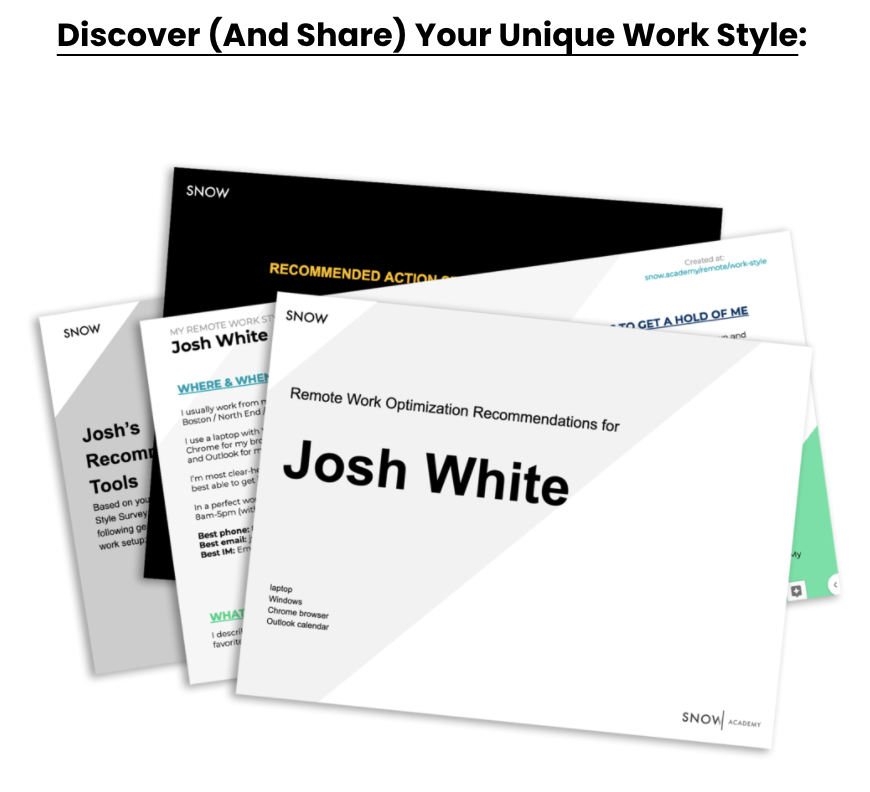 Discover and share your unique work style