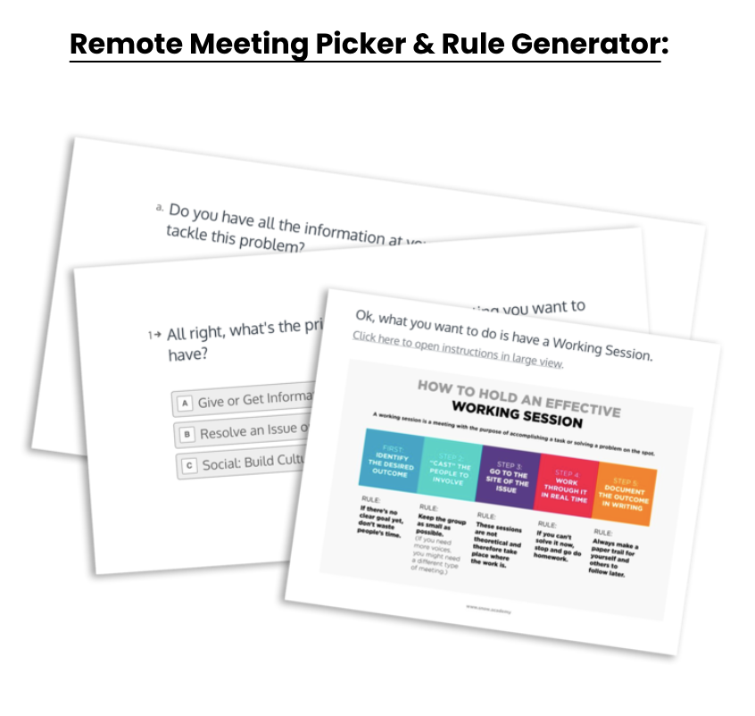 Remote meeting picker & rule generator
